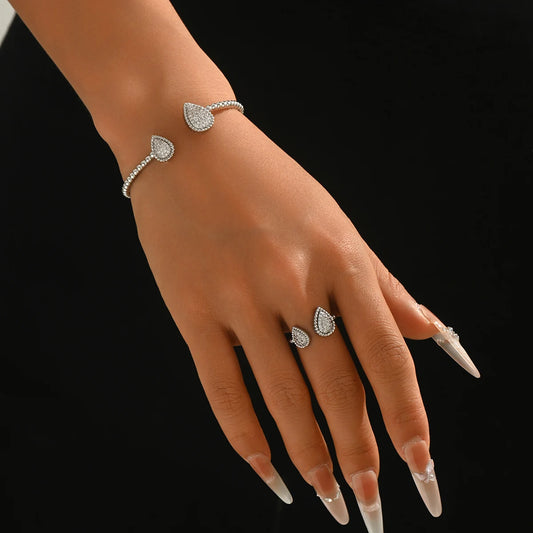 Crystal Cuff & Ring Set