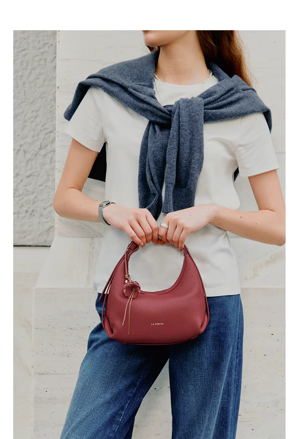 LA FESTIN Half Moon Crossbody Bag
