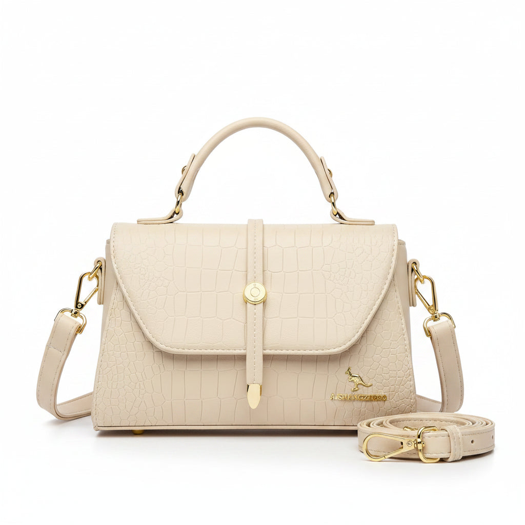 Crocodile Leather Crossbody Handbag
