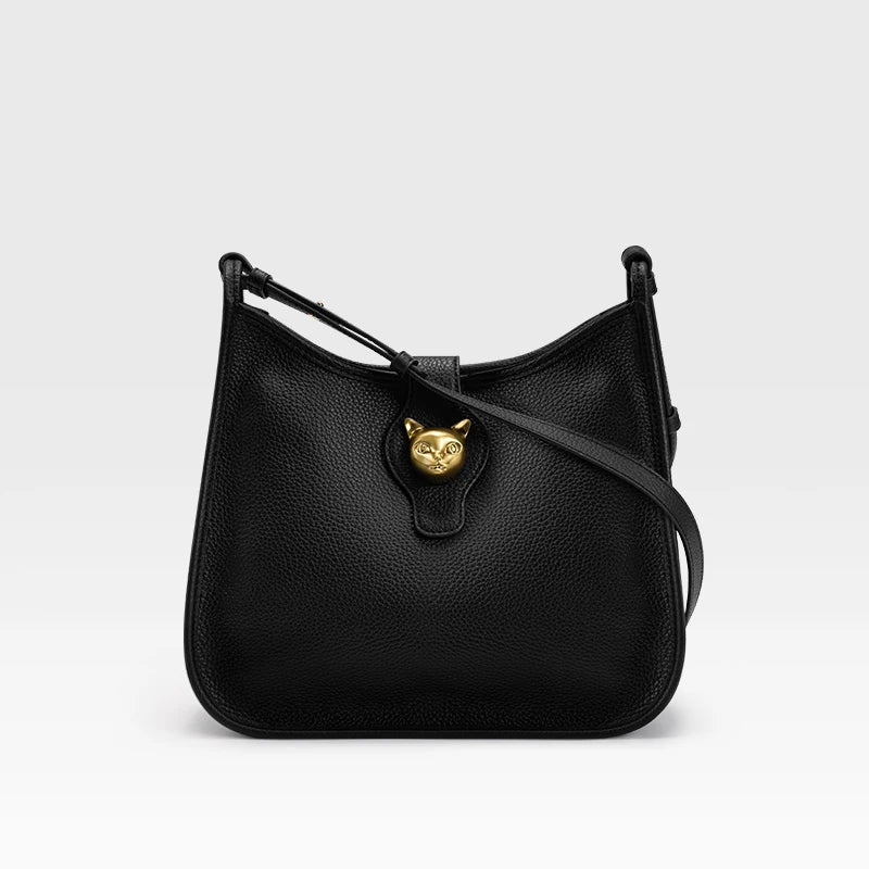 Genuine Leather Bucket Bag