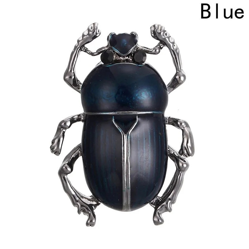 SKEDS Women Full Crystal Exquisite Beetle Brooch Badges Fashion Luxury High-end Elegant Lady Insect Pin Accessories