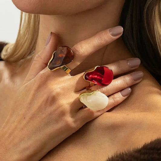 Amber Resin Ring