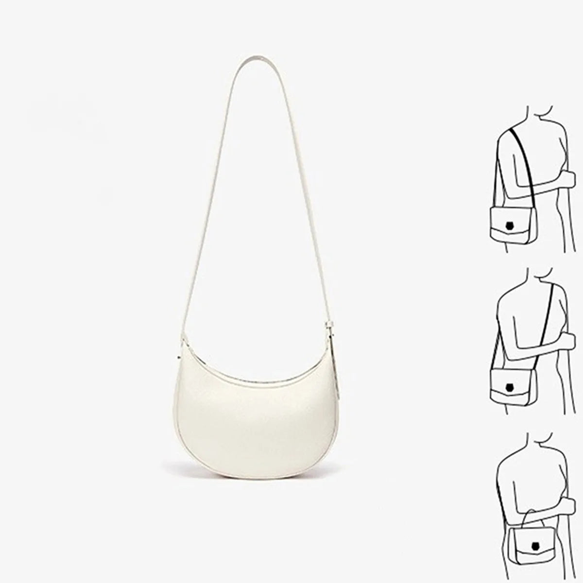 FOXER Crescent Half-Moon Shoulder Bag