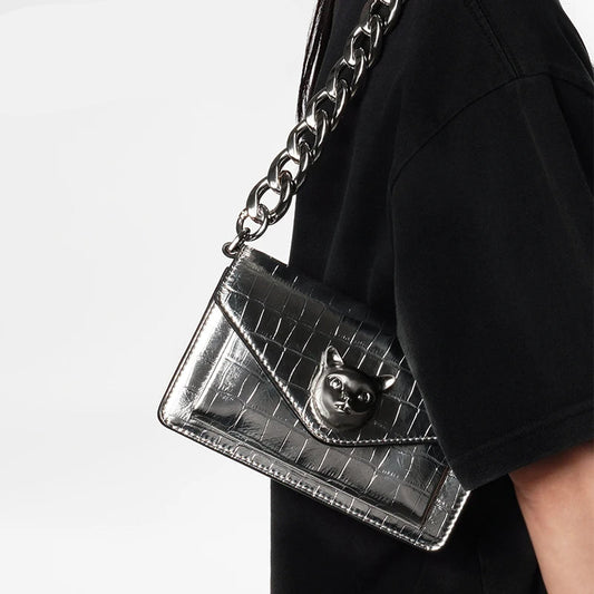 BAFELLI Mini Crocodile Leather Crossbody Bag