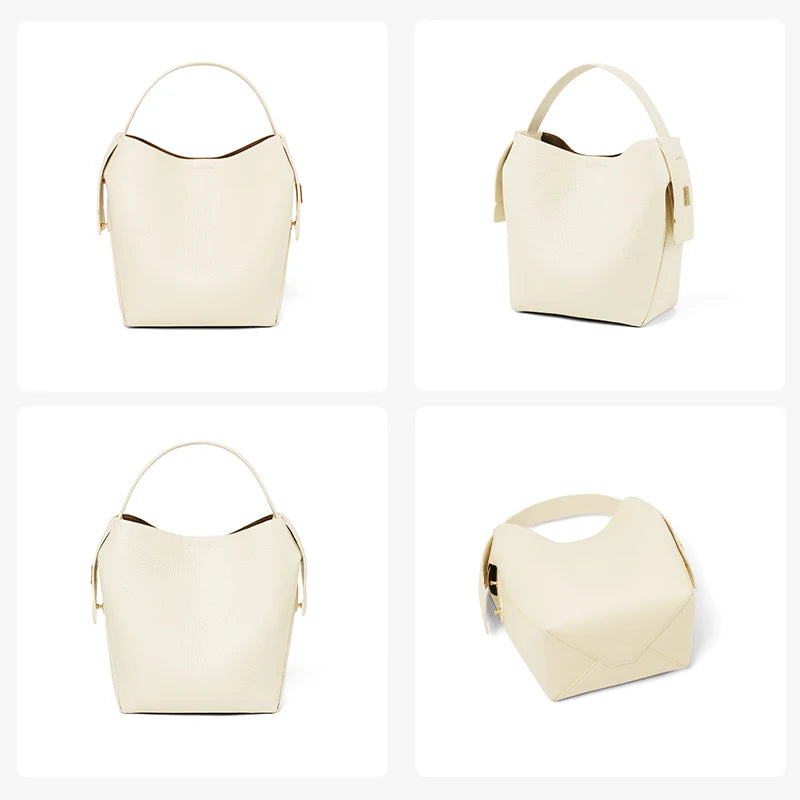 LA FESTIN Leather Bucket Crossbody Bag
