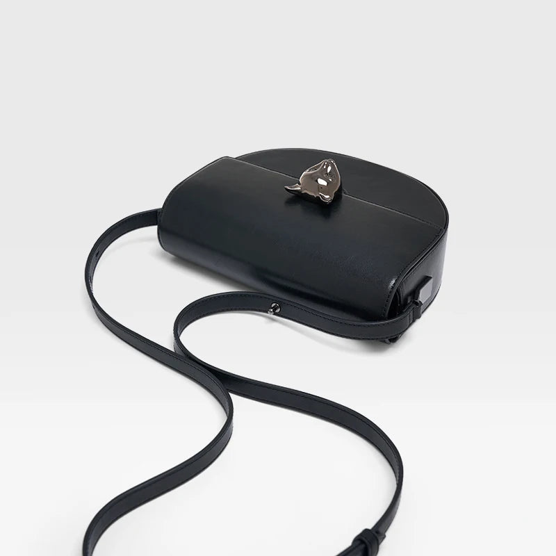 BAFELLI 2026 Genuine Leather Saddle Crossbody Bag