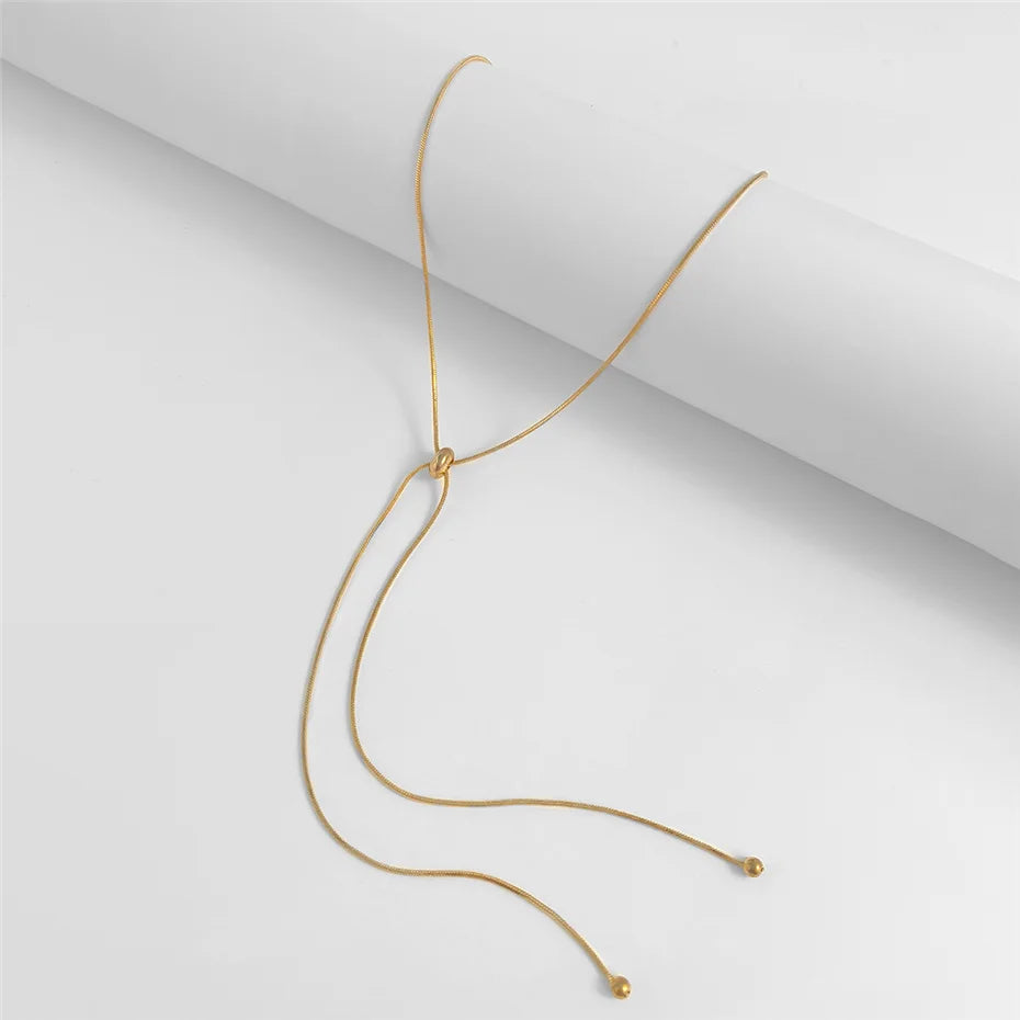 Snake Chain Ball Pendant Choker