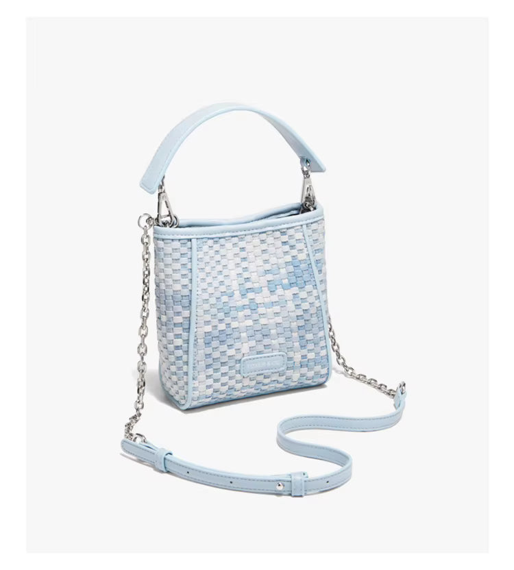 FOXER Woven Mini Chain Crossbody Bag