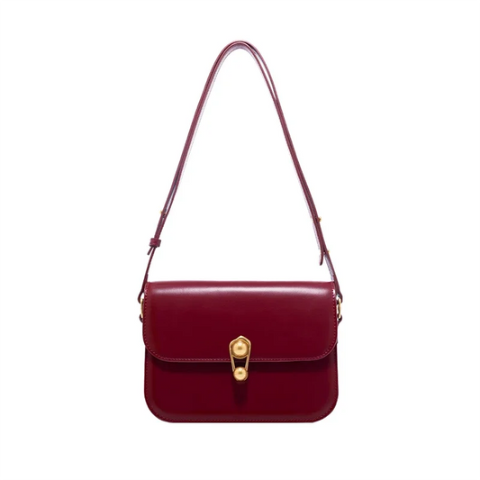 LA FESTIN Square Leather Tote Bag