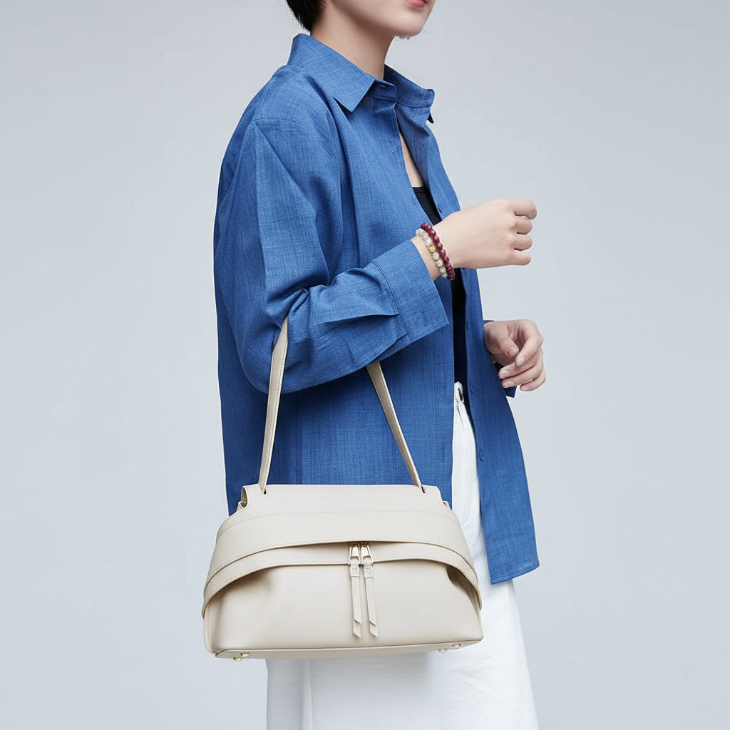 YANATARI Leather Underarm Shoulder Bag