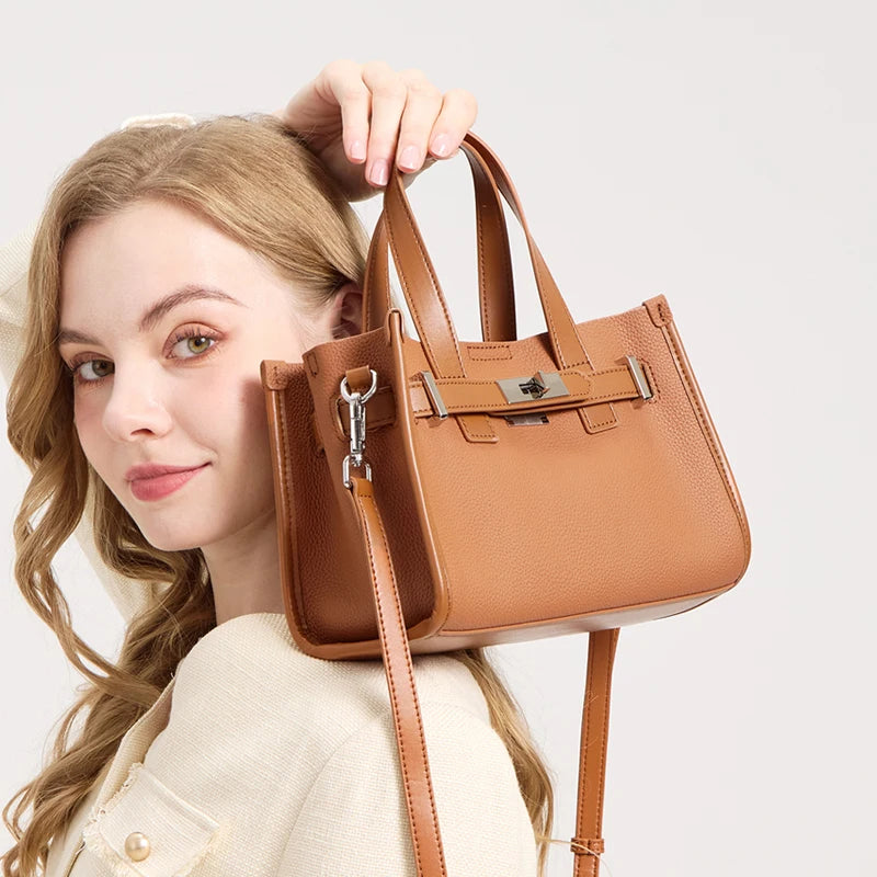 Retro Genuine Leather Tote Bag 2026