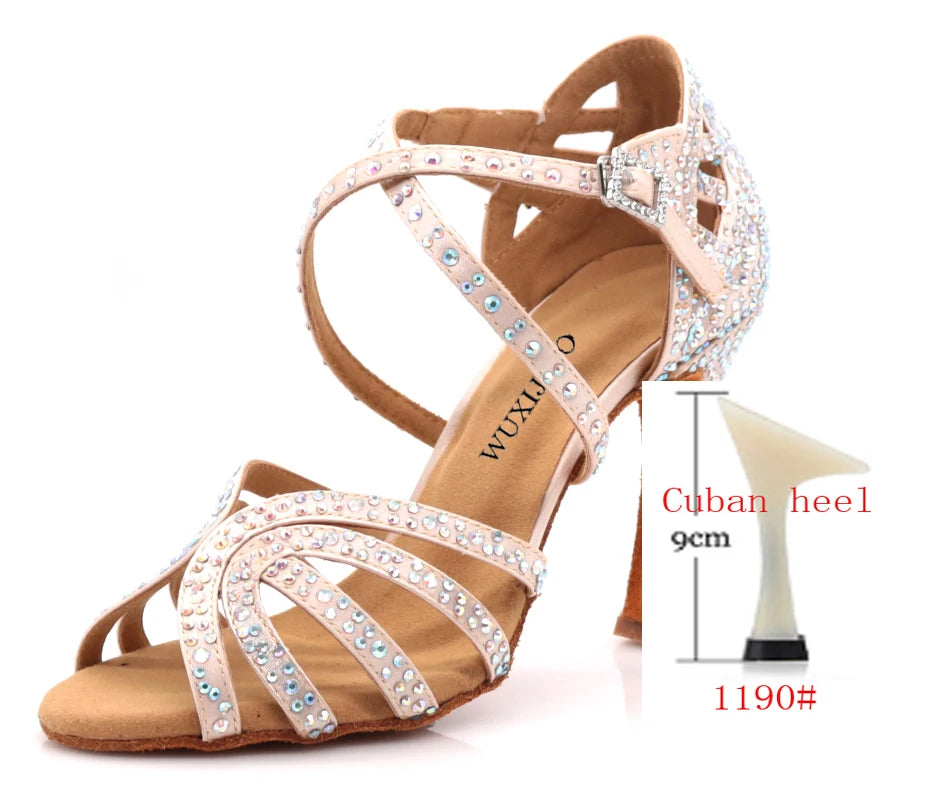 WUXIJIAO Jazz Shoes Latin Dance Shoes Female Latin Salsa