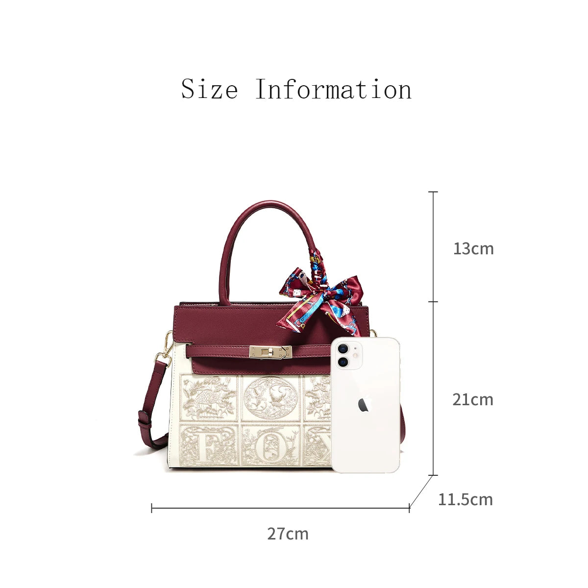 FOXER Women’s Embroidered Shoulder Bag