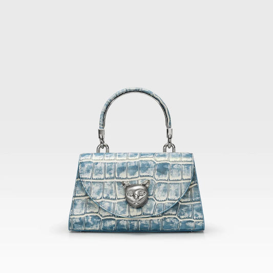 BAFELLI Cat Crocodile Leather Handbag