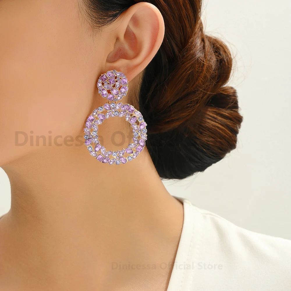 Shiny Rhinestone Female Elegant Fairy Decor Piercing Charm Wedding Party Pendant
