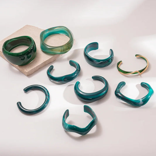 Exaggerated Round Cuff Bangles Bracelet
