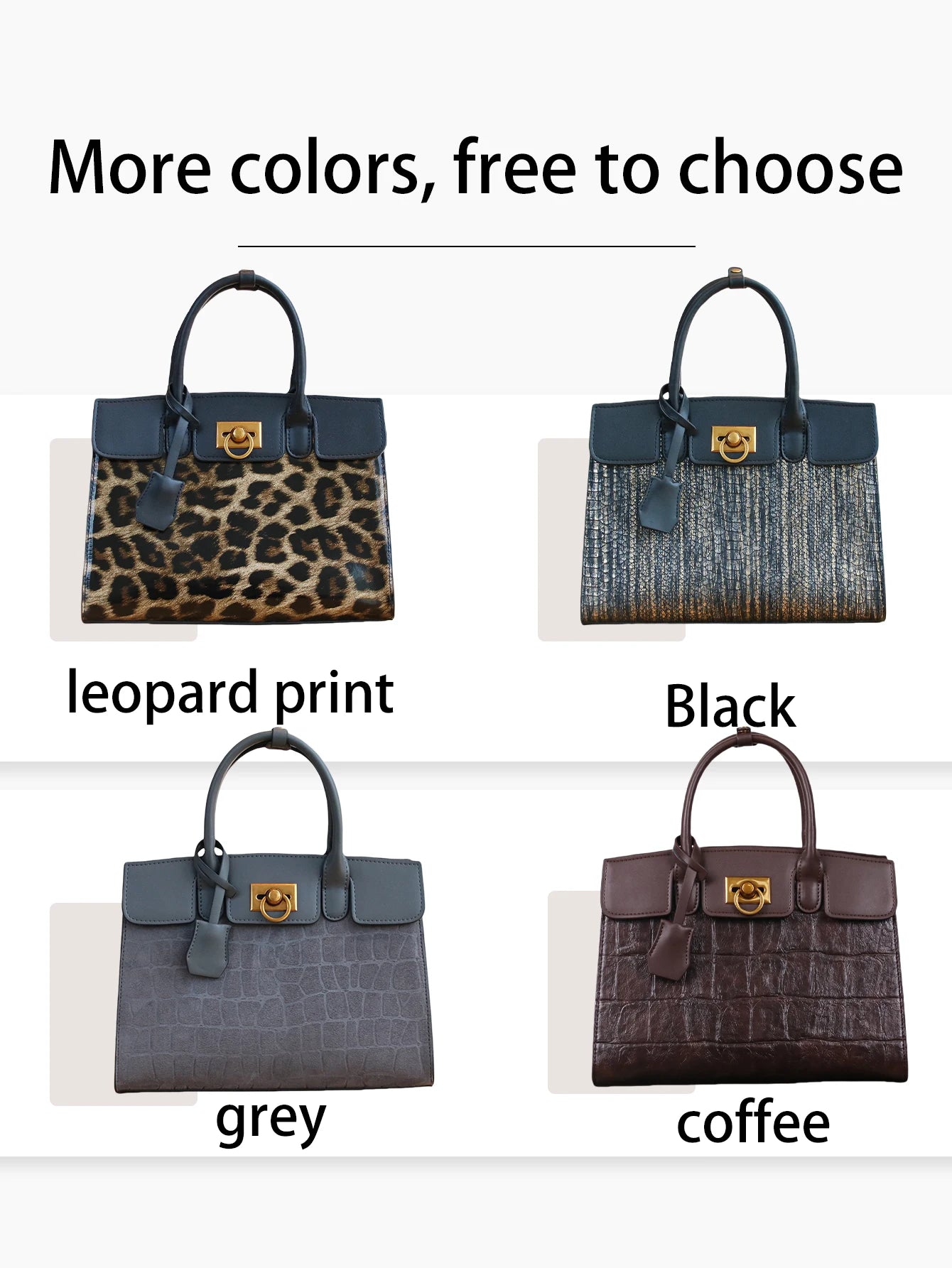 Patent Leopard Print Tote Bag