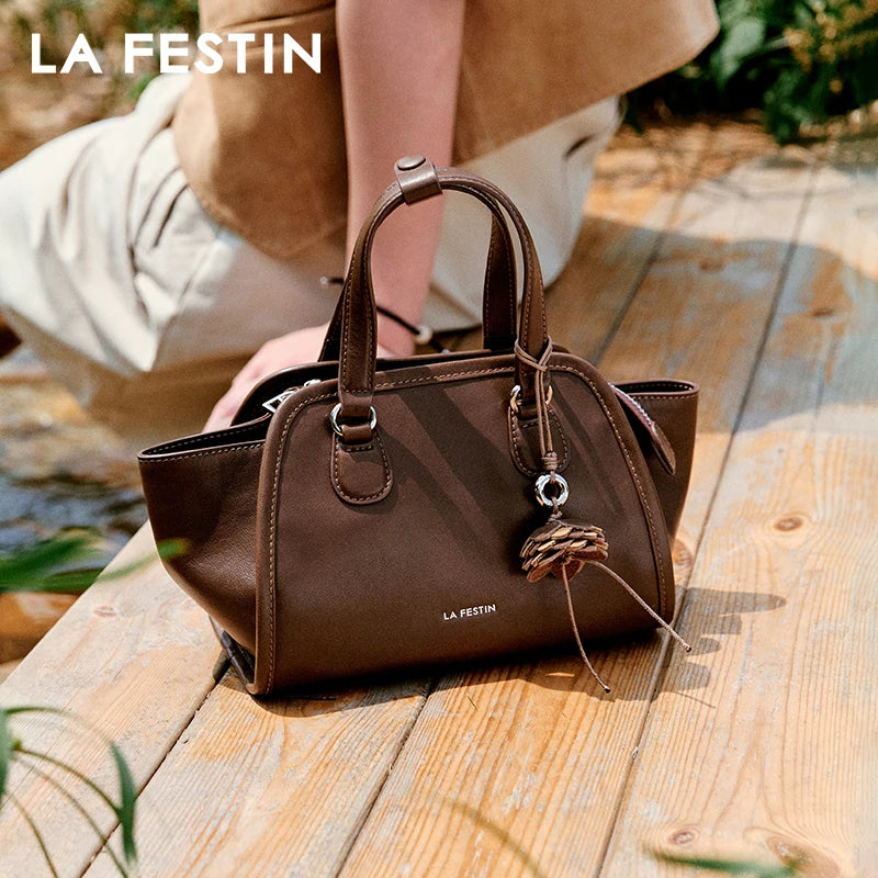LA FESTIN Leather Dumpling Crossbody Bag