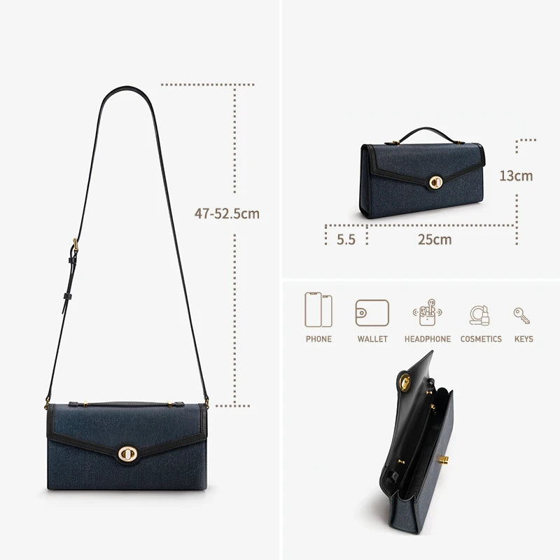 BAFELLI 2026 Genuine Leather Evening Bag