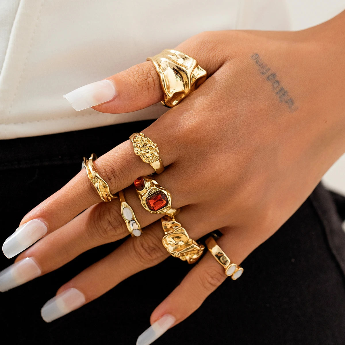 Folded Open Ring Set