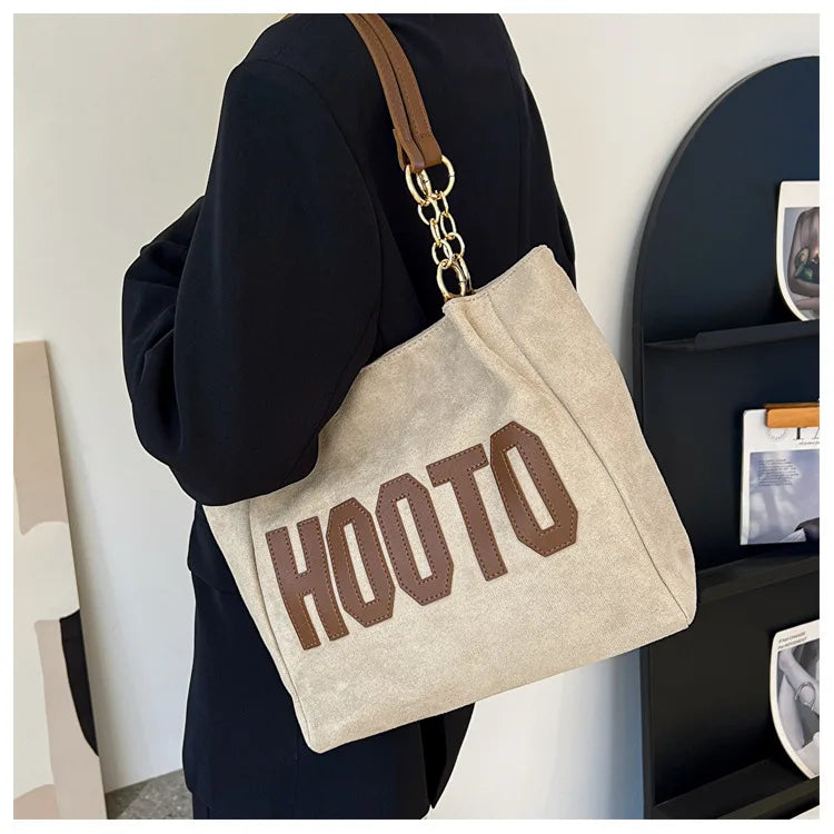 Solid Color Shoulder Bag