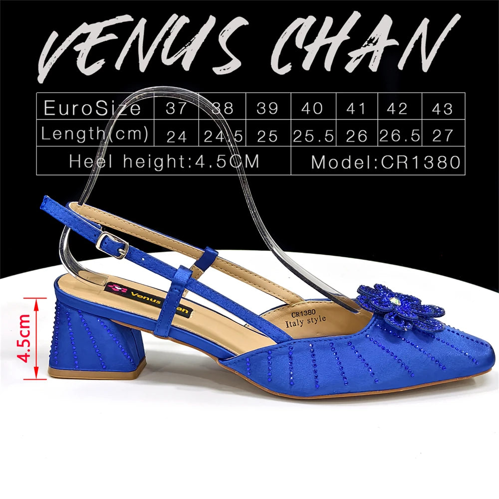 Party Shoes and Bag Heel Decoration Pure Elegant Flower