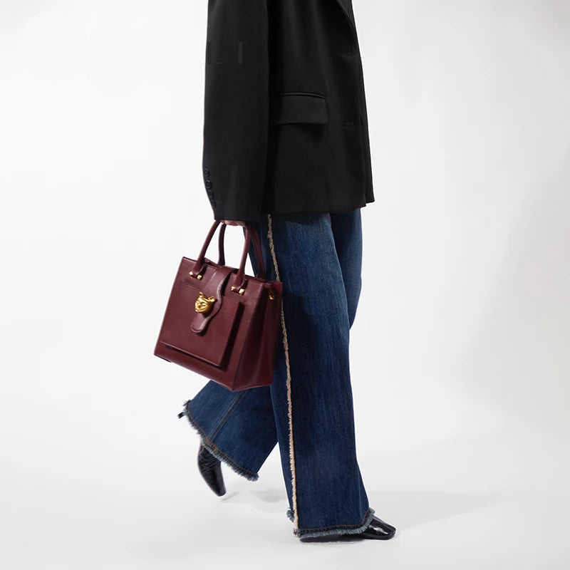 BAFELLI Large Leather Crossbody Tote