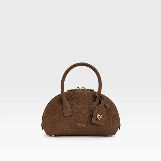 Luxury Top Grain Leather Bowling Bag