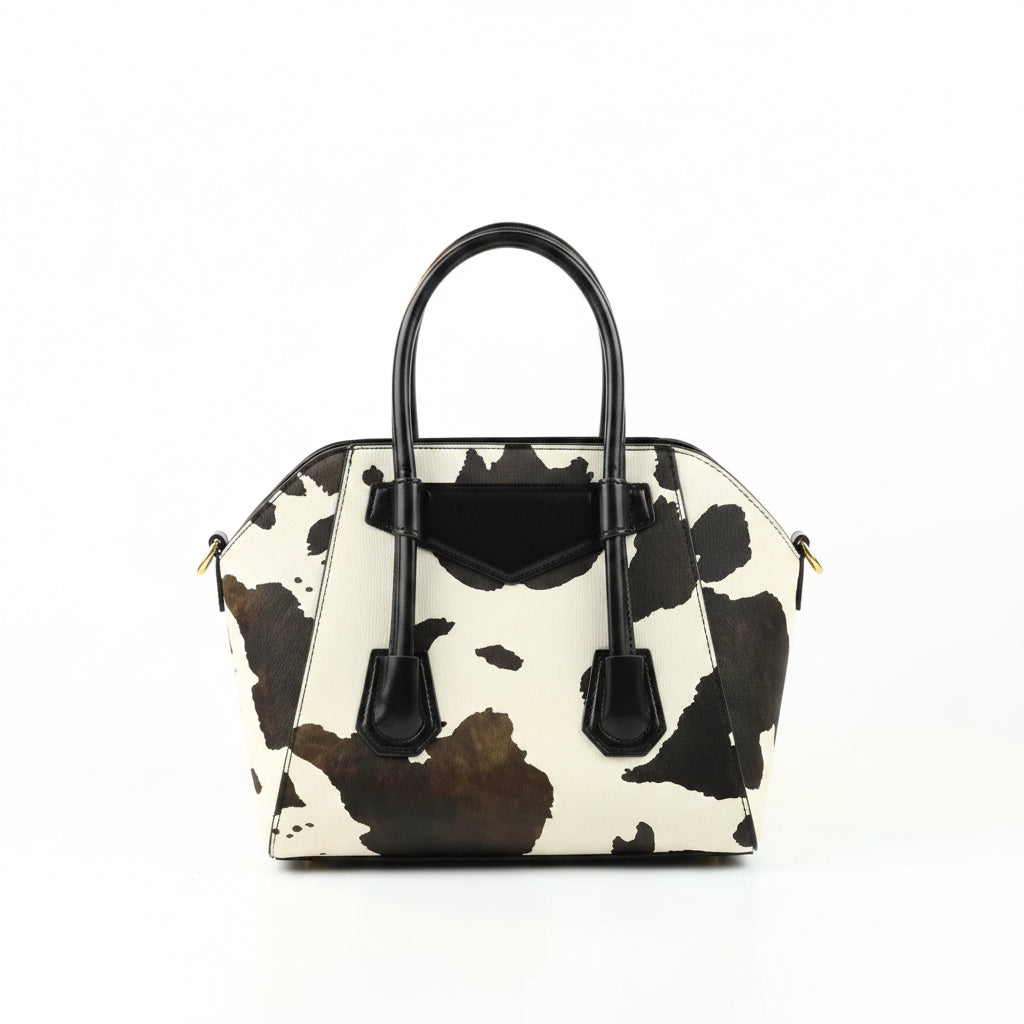 Classic Leather Crossbody Tote Bag