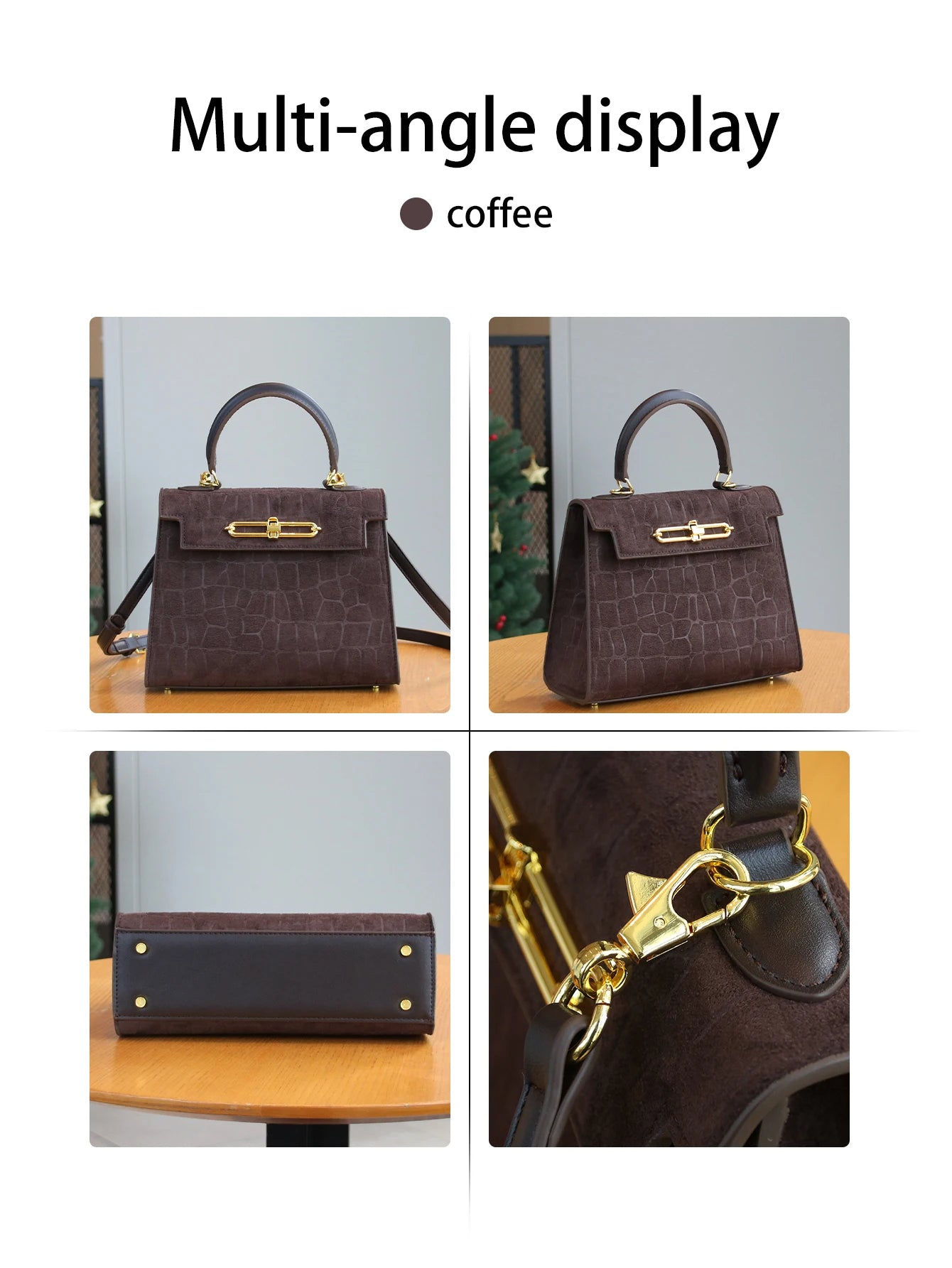 Fall/winter Retro Frosted Crocodile Pattern High-end Bag Temperament