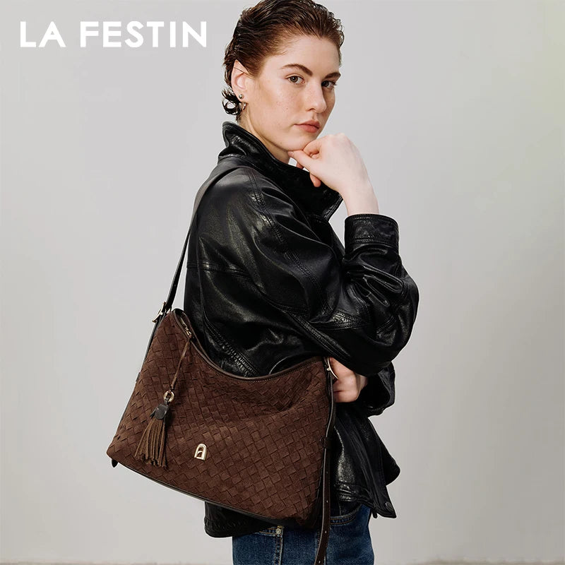LA FESTIN Large Leather Tote Bag