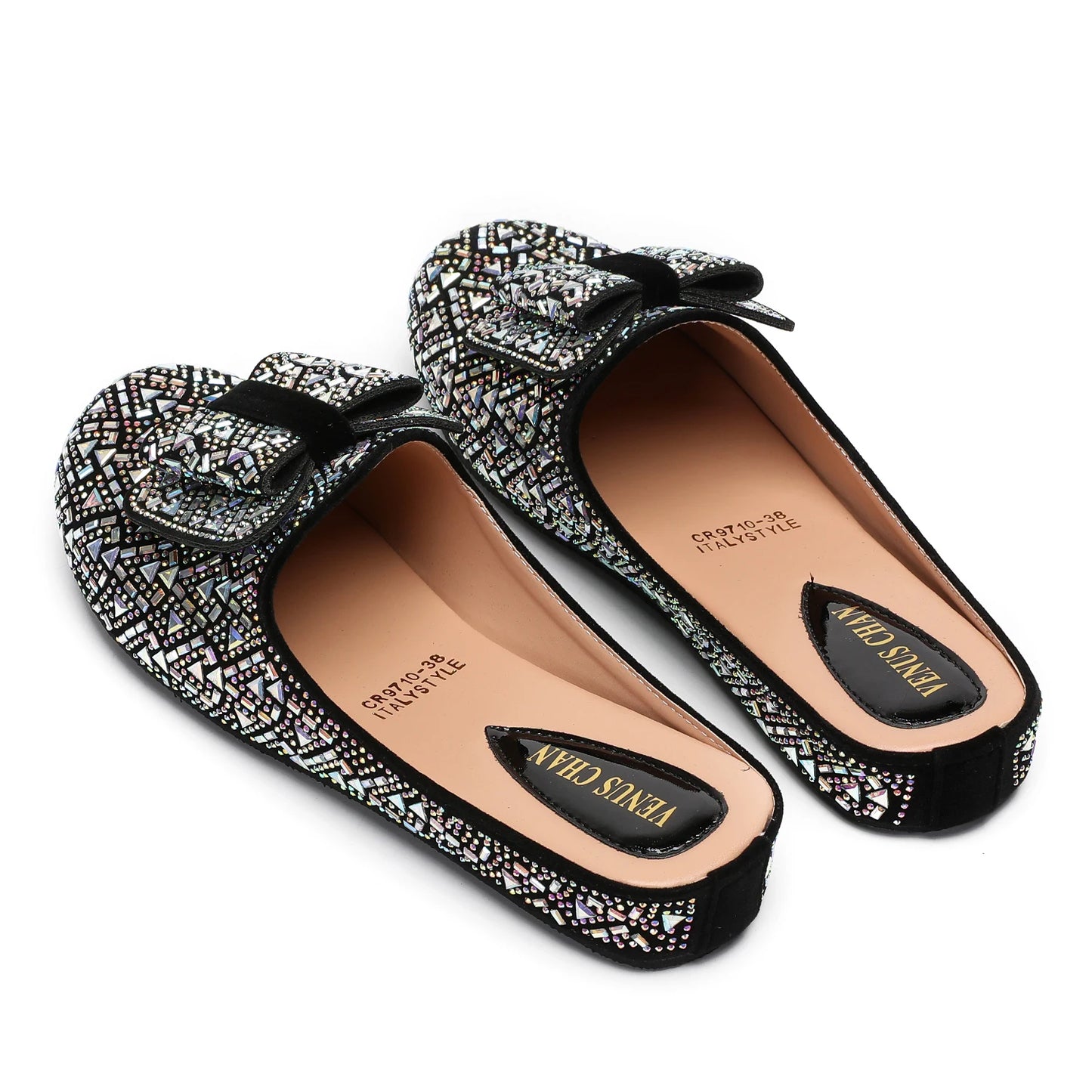 Nigeria Gold Color Half Shoes Comfortable Party Slippers Elegant