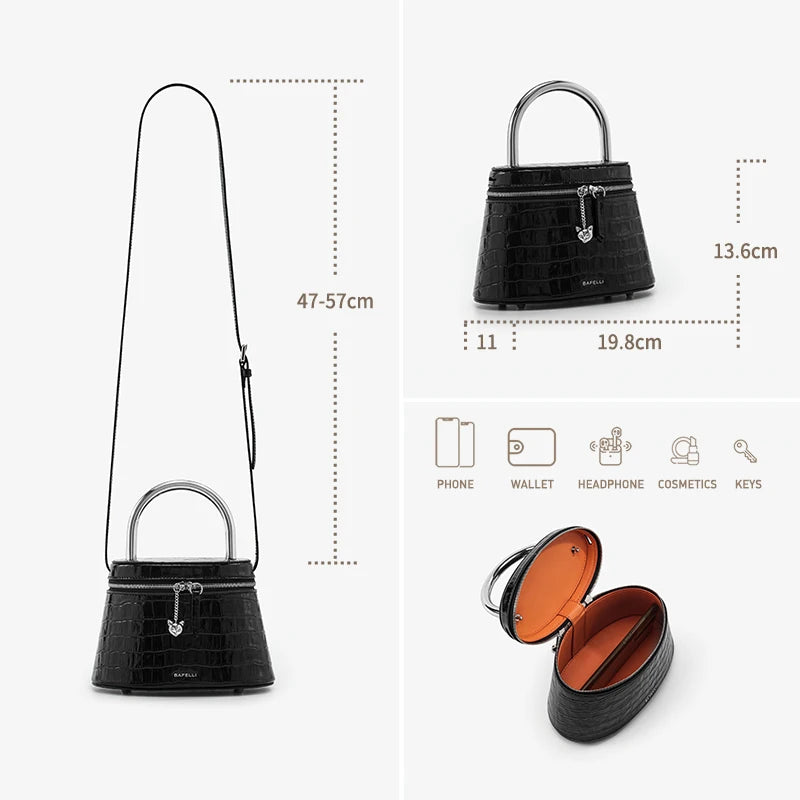 BAFELLI Genuine Leather Evening Crossbody Bag