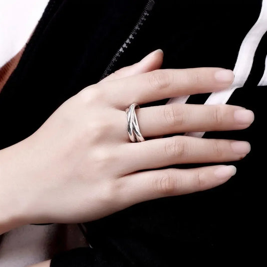 Lady Wedding Beautiful Charm 925 Sterling Silver Rings Jewelry