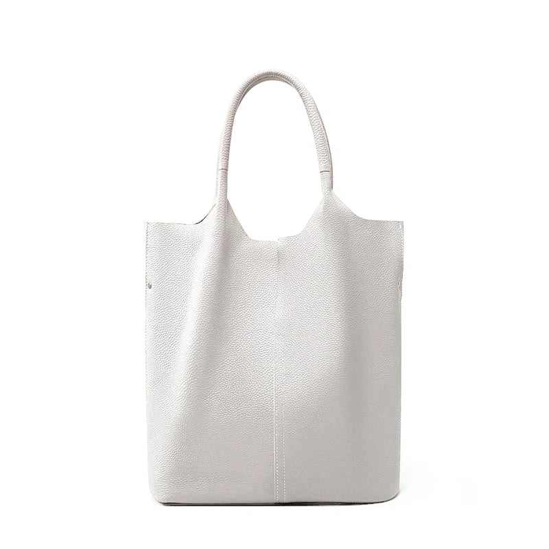 Zency Genuine Leather Large Tote Bag