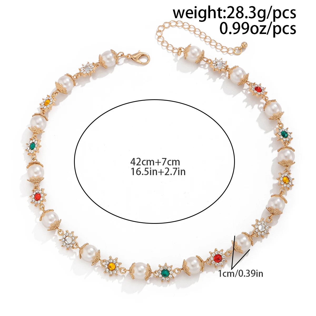 Luxury Pearl Flower Choker Necklace