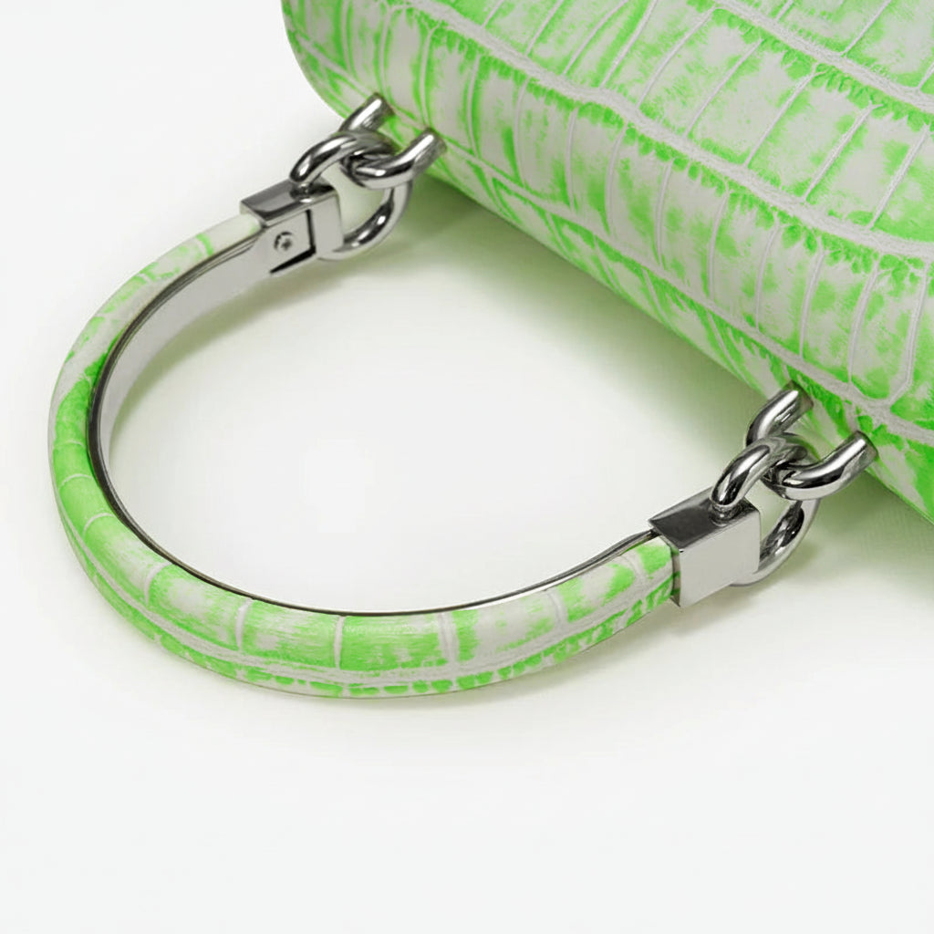 BAFELLI Cat Crocodile Leather Handbag