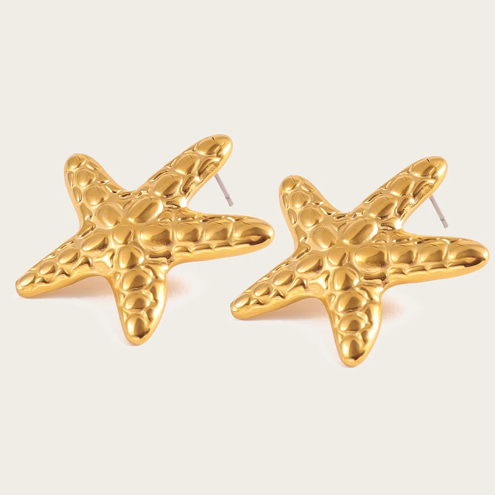 Starfish Statement Drop Earrings