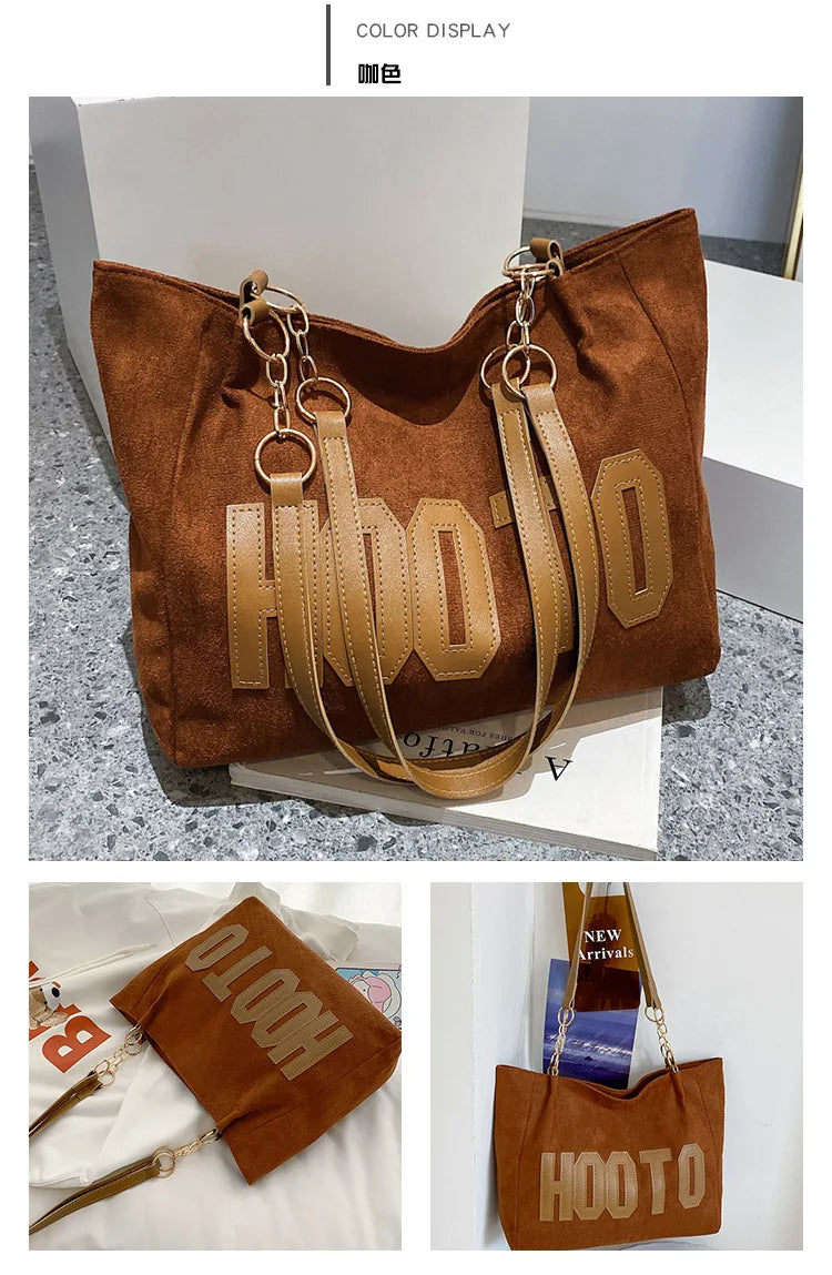Solid Color Shoulder Bag