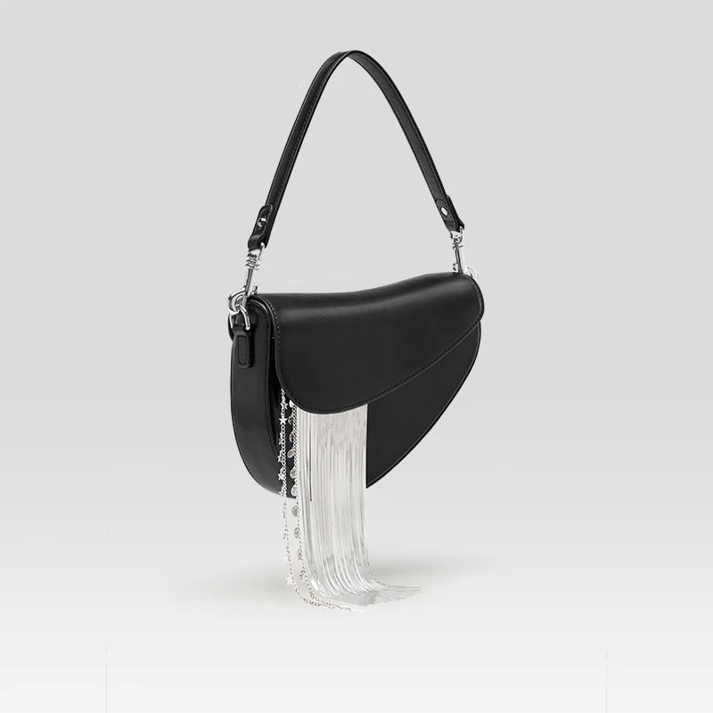 BAFELLI 2026 Leather Tassel Saddle Bag