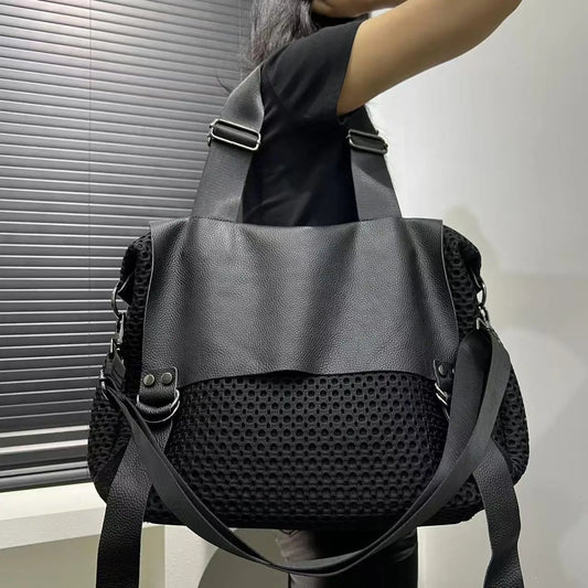 Large Mesh Tote Crossbody Bag