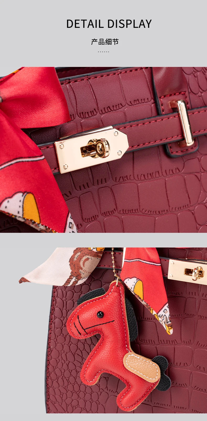 Large Capacity PU Crossbody Bag