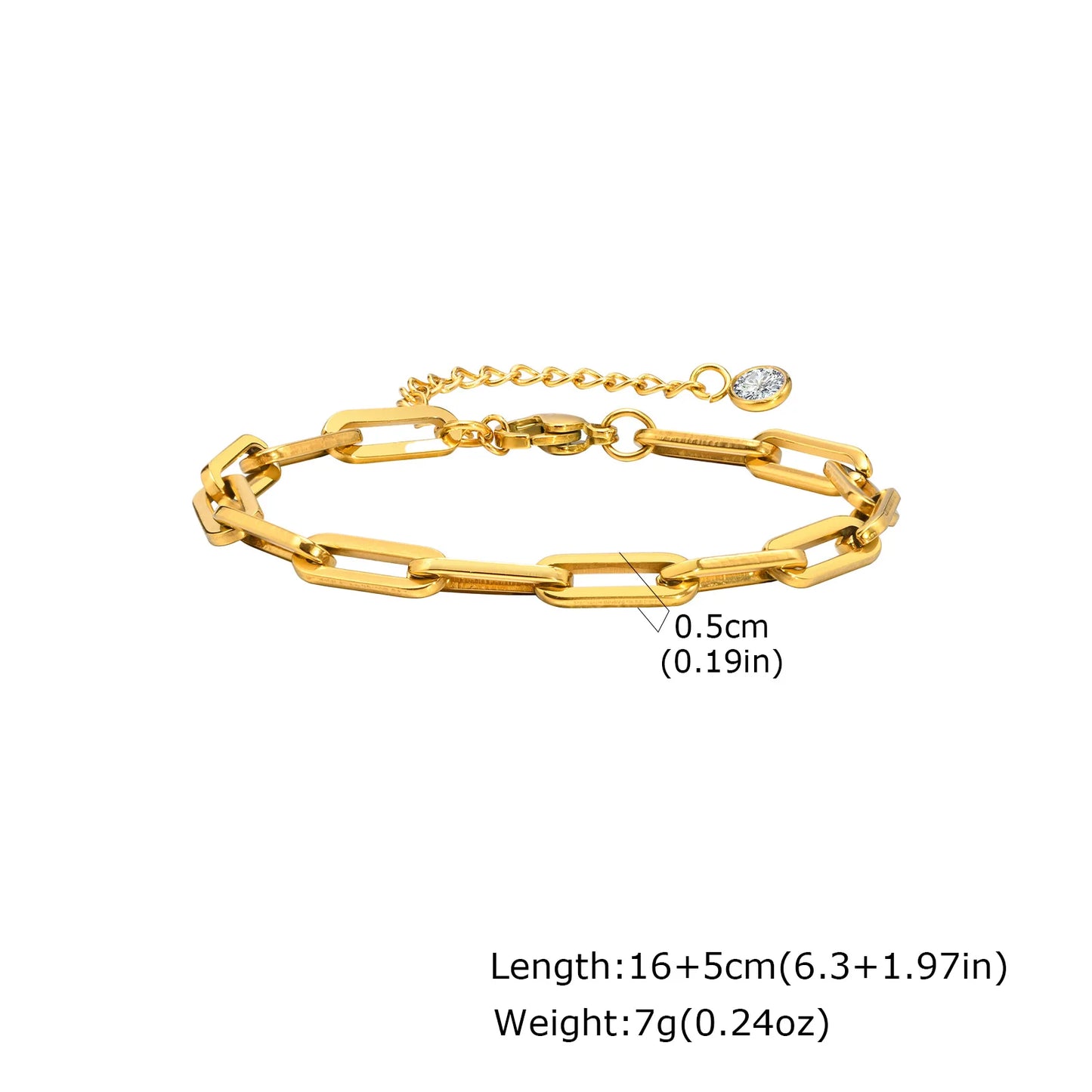 Non Tarnish Stainless Steel Bracelet Gold Plated Stackable, Thin