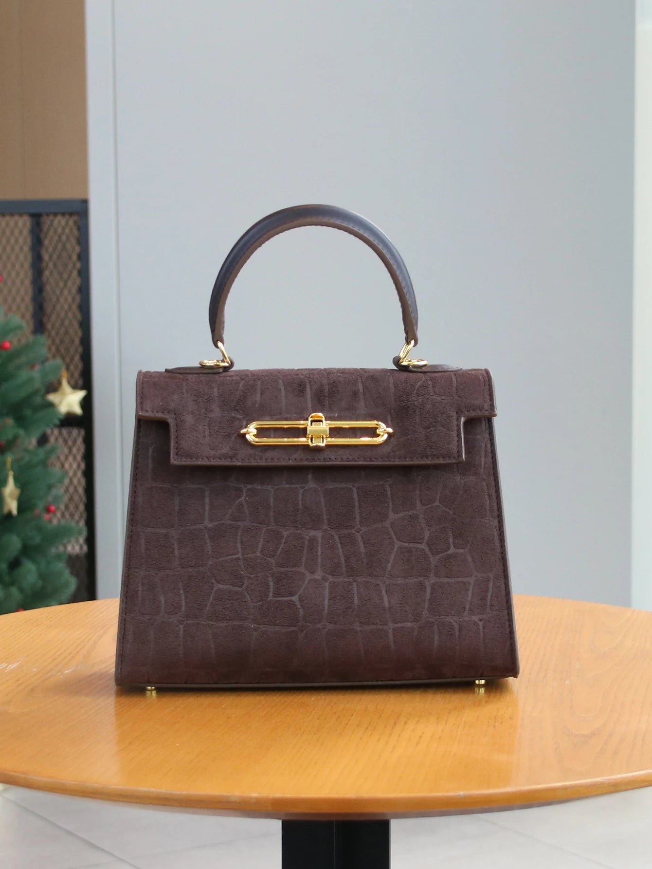 Fall/winter Retro Frosted Crocodile Pattern High-end Bag Temperament
