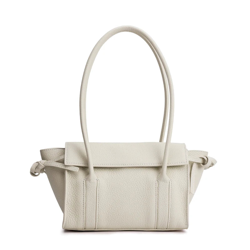 Genuine Cowhide Drawstring Tote Bag