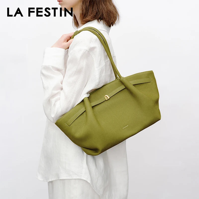 LA FESTIN Leather Shoulder Tote Bag 2026
