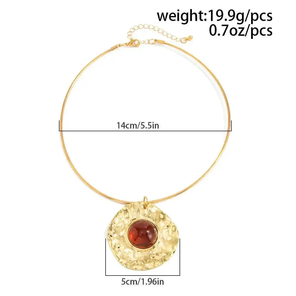 Resin Round Pendant Choker