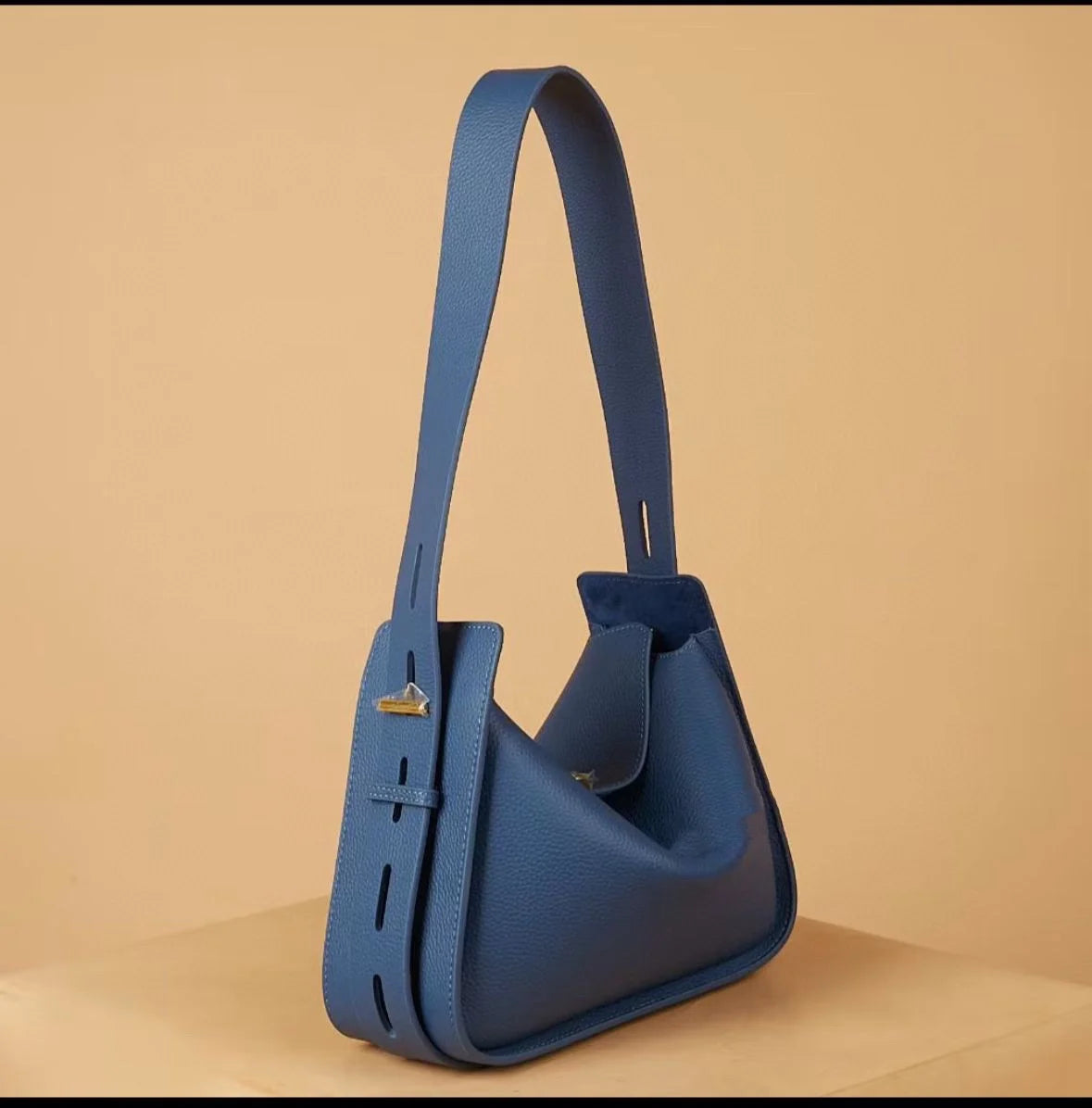 Genuine Leather Hobo Shoulder Bag