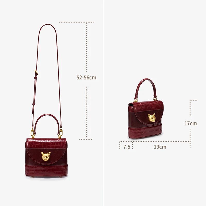 BAFELLI Cat Leather Bucket Bag