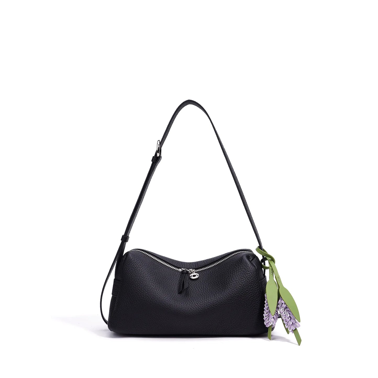 Floral Leather Shoulder Bag